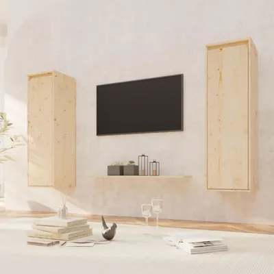 Obrázek produktu pro The Living Store Nástěnné skříňky 2 ks 30x30x100 cm z masivního borovicového dřeva
