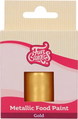 Obrázek produktu pro FunCakes FunColours Metalická potravinářská barva zlatá 30 ml