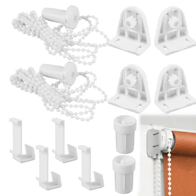 2 Befestigungssets für Rollos ohne Bohren, PVC-Halter, Zubehör