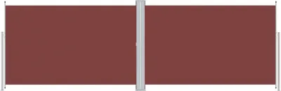 Image de vidaXL Marquise latérale extensible brun 200x600 cm
