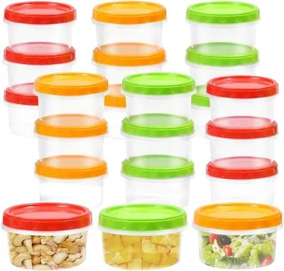 Productafbeelding van Container set 21 stuks 250 ml - rond - herbruikbaar - luchtdicht en stapelbaar