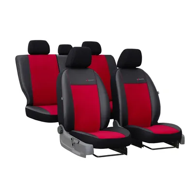 Produktbild von Sitzbezüge Auto Universal Schonbezug Autositzbezüge Bezug für Kunstleder Rot Set