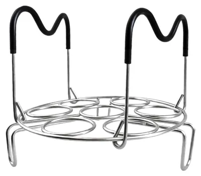 Produktbild von Dampfgarer-Gestell für Eier, Untersetzer für Instant-Topf, Edelstahl-Dampfgarer, Kühlgitter (3QT, 7 Löcher)
