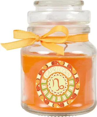 Produktbild von HS Candle "Sternzeichen" Duftkerze  im Bonbonglas ( Steinbock ) - viele Motive zur Auswahl, 120g - Brenndauer bis zu 30 Std - Capricorn