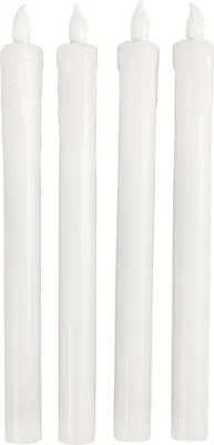Image de Creativ Company Bougies LED blanches 24,5 cm Set 4 pièces Décoration