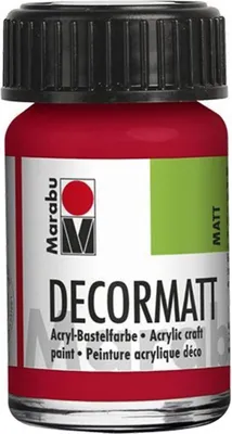 Produktbild von Marabu 1401 39 031 Decormatt Acryl, Kirschrot 031, 15 ml