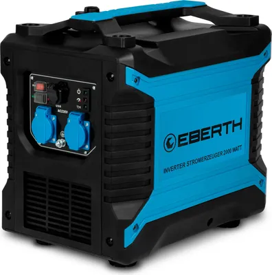 A studio shot of a portable inverter generator.