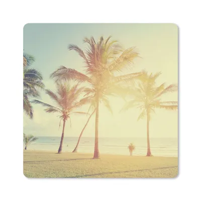 Produktbild von MuchoWow® Mauspad Mousepad Meer - Palme - Sommer - Sonne - Strand 20x20 cm - Mousepads - Maus Mat - Pad - Mausunterlage - Desk Mat - Bureauartikeln