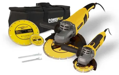 Obrázok produktu pre POWERPLUS POWX06250 - SADA uhlových brúsok 750W 115mm a 2.000W 230mm