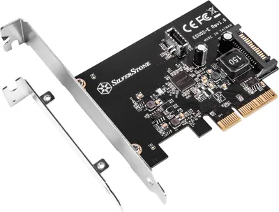 Produktbild von Silverstone ECU02-E, PCIe, USB 3.2 Gen 2 (3.1 Gen 2), Niedriges Profil, PCIe 3.0, Schwarz, 10 Gbit/s
