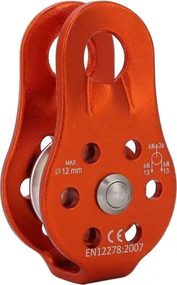 Obrázek produktu pro Blok lanové kladky z hliníkové slitiny, vysoce výkonný blok lanové kladky pro 12 mm lano, 26 kN horolezecké lano