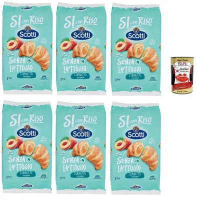 Produktbild von Scotti Italian Gourmet Si con Riso Cornetti pesca laktosefrei 6 x 240g ohne Palmöl