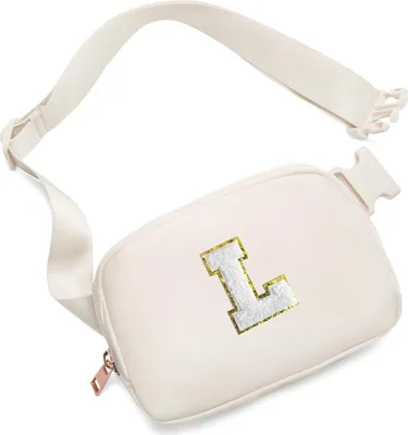 Produktbild von Gürteltasche Bauchtasche Umhängetaschen für Frauen mit Initialen-Buchstaben-Patch Teenager Mädchen Geschenke Trendige Sachen Personalisierte Geburtstagsgeschenke für Teenager, L