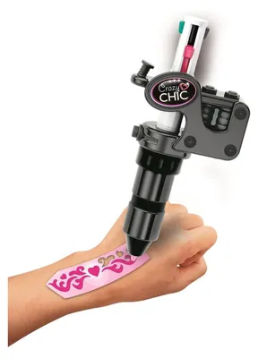 Productafbeelding van Clementoni Crazy Chic Tattoo-Studio - Tijdelijke tattoos voor kinderen vanaf 6 jaar