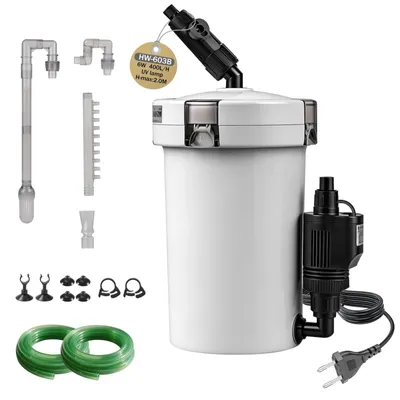 Produktbild von Außenfilter Aquarienfilter Aquariumfilter - 400 l/h - 6 W - Für Aquarien bis 120 Liter - Mit 4 Filterstufen