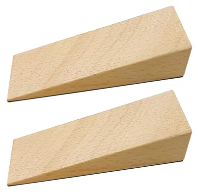 Immagine prodotto di Set di 2 paraurti per porte in legno – Antiscivolo, realizzati in faggio naturale