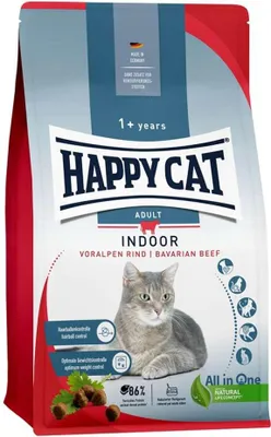 Image de Happy Cat Indoor croquettes Adult Bœuf Préalpes 4kg
