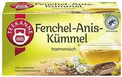 Produktbild von Teekanne Fenchel-Anis-Kümmel (20 Teebeutel, 40 g)