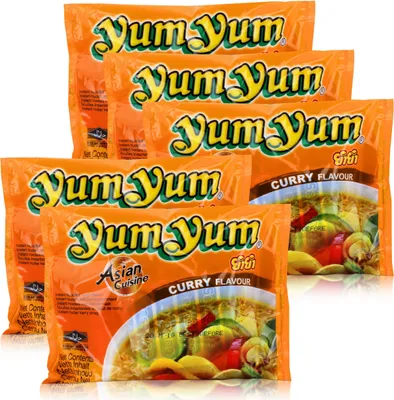 Produktbild von Yum Yum Instant Nudeln Curry 60g - Fertiggericht (5er Pack)