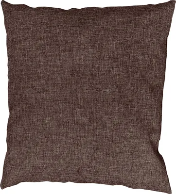 A brown pillow on a white background.