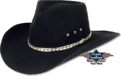 Produktbild von Mexikanischer Fauxfelt Hut  Gr. 52 - 61  - Stars & Stripes Kansas Cowboyhut Gr. 54 cm