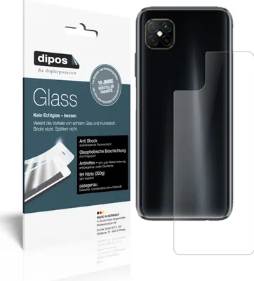 Produktbild von 1x Schutzfolie für Oppo A92s Rückseite matt - Anti-Shock 9H Folie dipos Glass Kunststoffglas