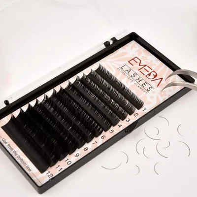 Obrázok produktu pre Predlžovanie rias technikou jednotlivých rias, priemer 0,07 mm, tvar DD, dĺžka 8-15 mm, zmiešaná dĺžka, 3D riasy