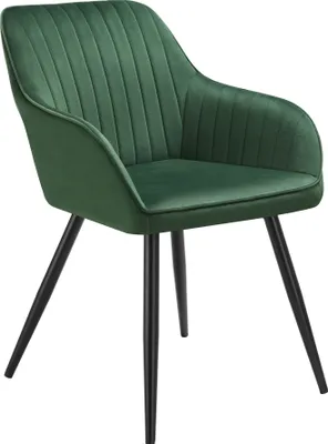 Produktbild von tectake® Esszimmerstuhl Marilyn gepolstert, in Samtoptik, gesteppt 58 x 62 x 82 cm