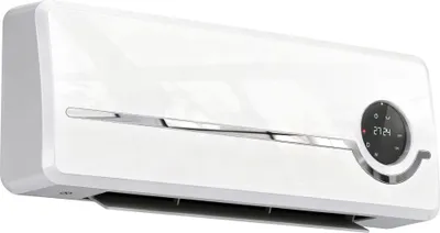 Image de HOMCOM Chauffage mural en céramique 1000/2000W, radiateur électrique, ventilateur, thermostat, programmable hebdomadaire, oscillation, détection de fenêtre ouverte, minuterie 24 H, télécommande, blanc