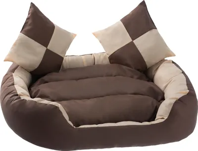 Obrázek produktu pro Petstuff Pelíšek pro psa, krémový / hnědý, 110 x 80 x 23cm
