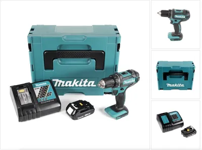 Produktbild von Makita DDF 482 RA1J Akku Bohrschrauber 18 V 62 Nm + 1x Akku 2,0 Ah + Ladegerät + Makpac