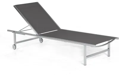 Produktbild von Sonnenpartner Galaxy Sonnenliege Gartenliege Rollliege schwarz Edelstahl/Textilen
