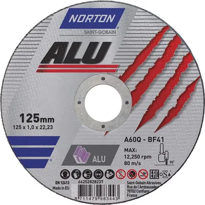 Produktbild von Norton Clipper Trennscheibe Alu gerade 125x1,0 mm