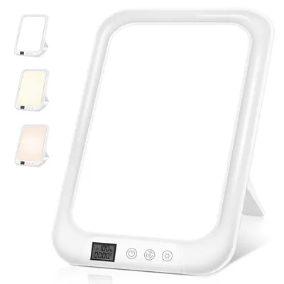 Produktbild von Tekoo Tageslichtlampe 10000 Lux LED Lichtdusche gegen Winterdepression, Stufenlos dimmbar mit 3 Farben & Timer, UV-frei Therapie
