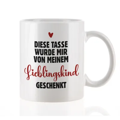 Produktbild von Tasse „Lieblingskind“ – Geschenk für Mama Muttertag, 300 ml Keramik Kaffeetasse