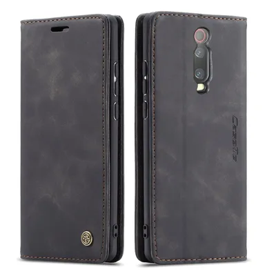 Obrázek produktu pro Redmi K20 Pro Pouzdro, RetroPolyuretanKožené Pouzdro, Kapsy na Karty, Magnetické Uzavírání, Pouzdro s Funkcí Stojánku pro Xiaomi Redmi K20 / K20 Pro černé