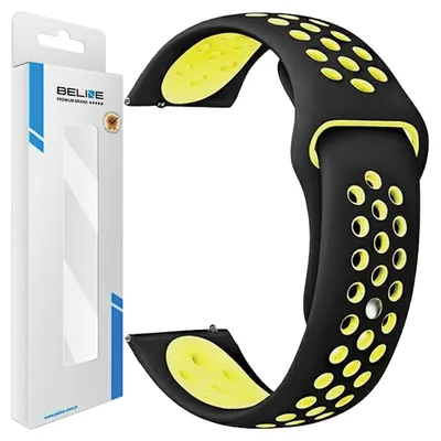 Produktbild von Beline Uhrarmband 22Mm Sport Silikon Schwarz/Gelb Box