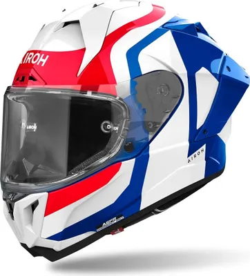 Produktbild von Airoh GP 800 Competition Carbon Helm, weiß/blau/rot, M (57/58)