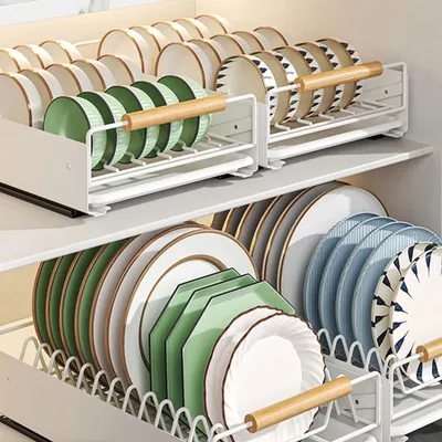 Immagine prodotto di Scolapiatti estraibile con vaschetta di raccolta, ideale per cucina e soggiorno