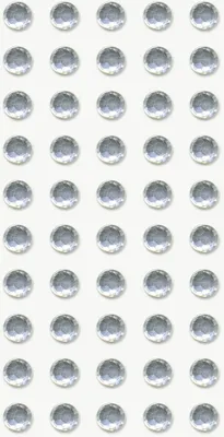 Produktbild von Sticker-Etikett Acrylsteinen Strass rund glasklar 50 Stück Packung mit 6 Stück