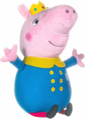 Produktbild von Plüsch-Figuren Pig 30 cm | Peppa Wutz | Softwool | Stofftiere George als Prinz