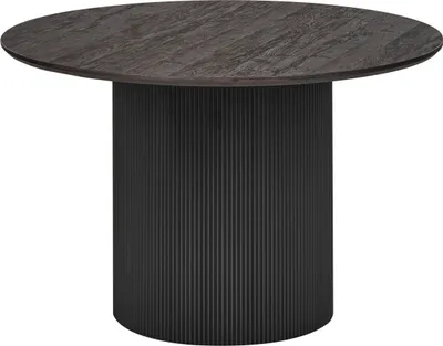 Obrázek produktu pro BELIANI Jídelní stůl černý MDF ⌀ 120 cm 4místný kulatý podstavec moderní styl kuchyně jídelna