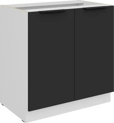 Produktbild von Unterschrank LUNARA mit zwei Türen – Breite 80 cm, schwarz/weiß