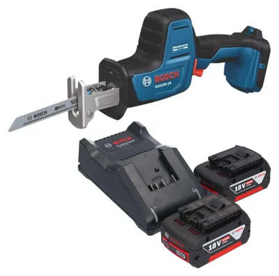 Immagine prodotto di Sega reciproca a batteria Bosch GSA 18V-24 Professional, 18 V, 230 mm, motore brushless, inclusa 1 batteria da 5,0 Ah e caricabatterie