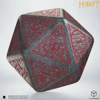 Produktbild von Q-Workshop Lunaris TCG Jumbo Die The Hobbit Spindown D20