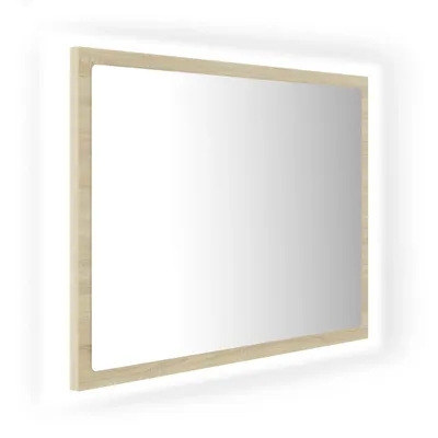 Zdjęcie produktu dla vidaXL Lustro łazienkowe LED dąb sonoma 60x8,5x37 cm akrylowe
