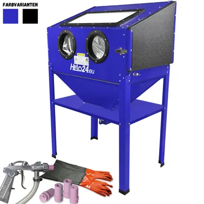Produktbild von Sandstrahlkabine Sandstrahlgerät Sandstrahler Sandstrahlanlage Strahlkabine 220L Schwarz