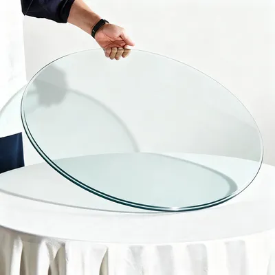 Immagine prodotto di Piano del tavolo rotondo, diametro 71 cm, vetro temperato, spessore 0,6 cm (trasparente)
