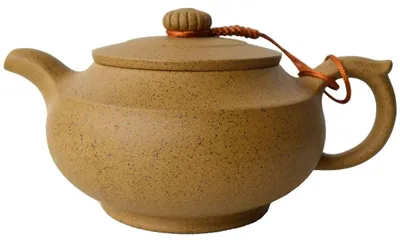 Produktbild von Chinesische Yixing Teekanne aus gelber Ton - 320ml
