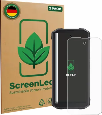 Produktbild von 2x ScreenLeaf Schutzfolie für Cubot King Kong Mini 4 nachhaltiger Displayschutz Display Schutz Folie Klar Transparent